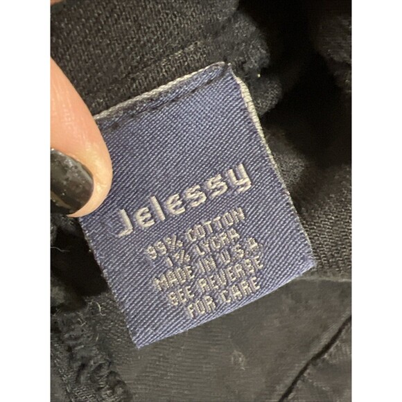 Vtg Blazer Jean Jacket Womens XS Black Denim Double Button Faux Pockets Y2K 90s‎ - Picture 8 of 15